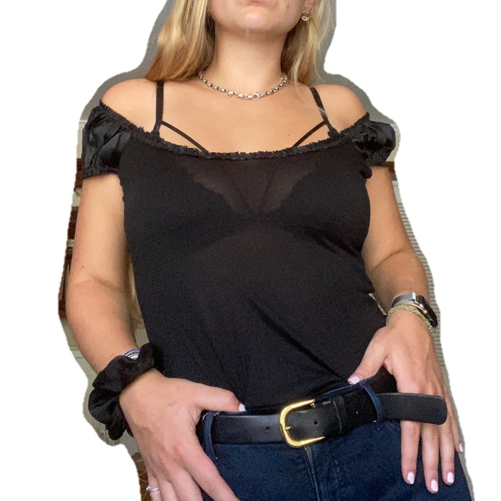 SHEER BLACK DELETTA TOP